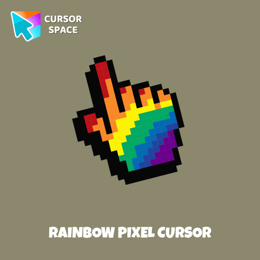 Rainbow Pixel cursor pointer cursor